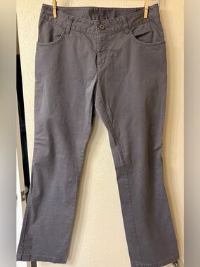 Straight Leg Women’s Pants in Slate Gray 97% Cotton Khakis